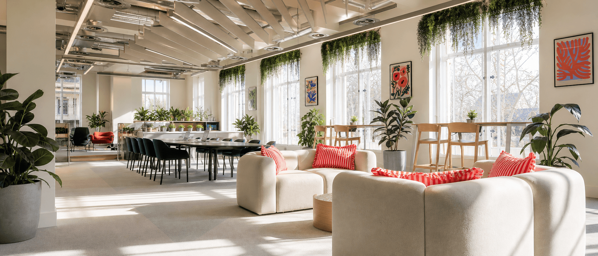 Espace de travail lumineux et premium